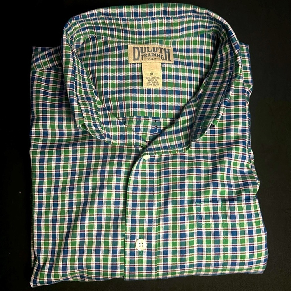 Duluth Trading L Tall Men's Wrinklefighter Relaxed Fit Long Sleeve Shirt 92105